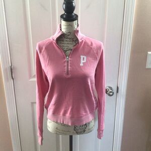 Women’s‎ Victoria Secret Pink Pullover Quarter Zip Sweater Size XSmall